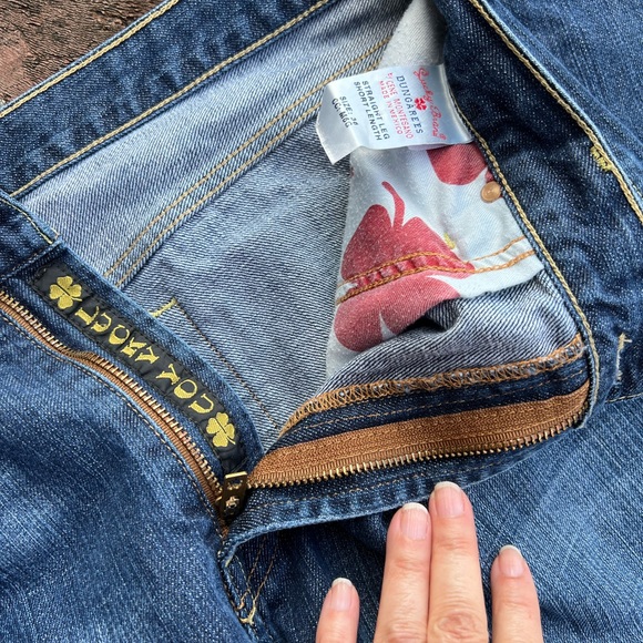 Lucky brand straight leg med/dark wash jeans size 36 - Picture 2 of 4